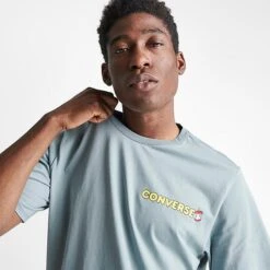 Men's Converse Fruit Band Graphic T-Shirt Tidepool Grey - 10024748 052 -Deals Adidas Store 10024748 052 M6