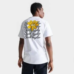 Men's Converse Chuck Taylor Flower Graphic T-Shirt White - 10025433 102