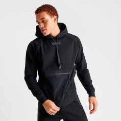 Men's On Running Core Tech Pullover Hoodie Black - 11900675 002