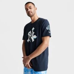 Men's New Era New York Yankees Cloud Graphic T-Shirt Navy - 13090926 410