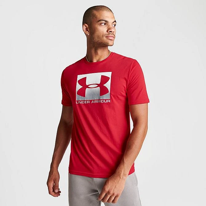 Men's Under Armour Sportstyle Boxed T-Shirt Red/Steel - 1329581 600 5 Men's Under Armour Sportstyle Boxed T-Shirt Red/Steel - 1329581 600 - Image 3