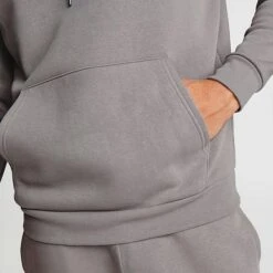 Men's Under Armour Essential Fleece Hoodie Pewter/White - 1373880 294 -Deals Adidas Store 1373880 294 M6