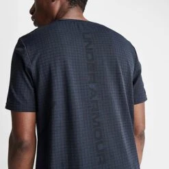 Men's Under Armour UA Seamless Grid T-Shirt Black - 1376921 001 -Deals Adidas Store 1376921 001 M6