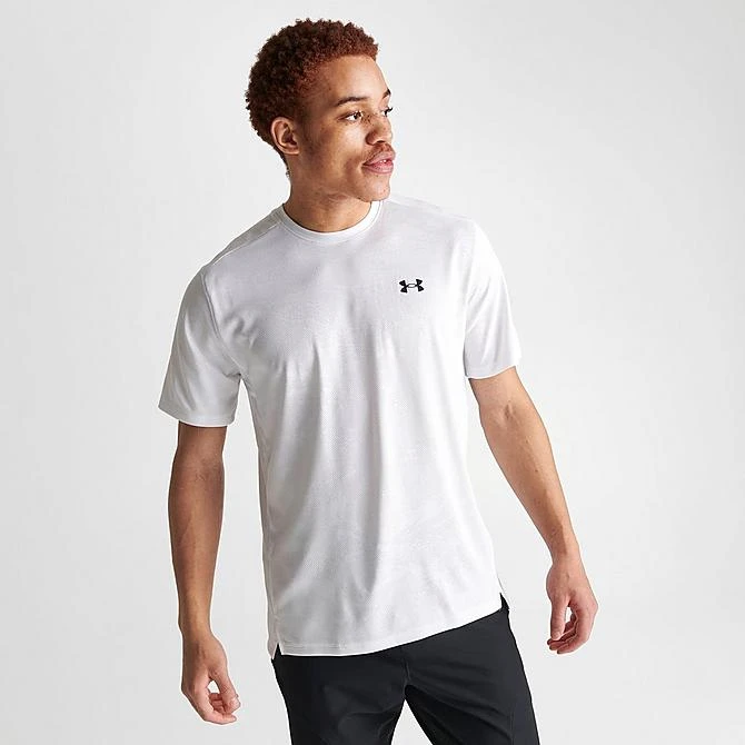 Men's Under Armour UA Tech Vent Jacquard T-Shirt Grey Mist - 1377052 006 5 Men's Under Armour UA Tech Vent Jacquard T-Shirt Grey Mist - 1377052 006 - Image 3
