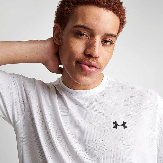 Men's Under Armour UA Tech Vent Jacquard T-Shirt Grey Mist - 1377052 006 7 Men's Under Armour UA Tech Vent Jacquard T-Shirt Grey Mist - 1377052 006 - Image 5