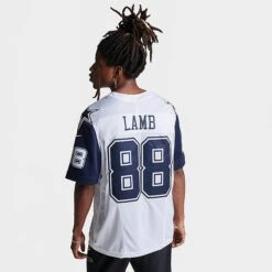 Men's Nike Dallas Cowboys NFL CeeDee Lamb Color Rush Limited Jersey White/Navy - 31NM KY0
