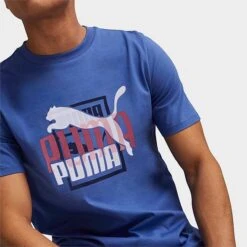 Men's Puma Classics Generation Puma 3D Graphic T-Shirt Royal Sapphire - 53818092 290 -Deals Adidas Store 53818092 290 M4