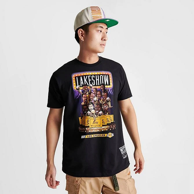 Men's Mitchell & Ness Los Angeles Lakers NBA Lake Show Graphic T-Shirt Black - 7LALBLCK 010 5 Men's Mitchell & Ness Los Angeles Lakers NBA Lake Show Graphic T-Shirt Black - 7LALBLCK 010 - Image 3
