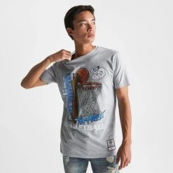 Men's Mitchell & Ness North Carolina Tar Heels College Basketball Dunk Graphic T-Shirt Grey - 8UNCGYHT UNC -Deals Adidas Store 8UNCGYHT UNC M3