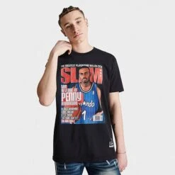 Men's Mitchell & Ness Slam Magazine Penny Hardaway Cover Graphic T-Shirt Black - ABLCKPHA OMA