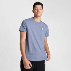 Nike Sportswear Club T-Shirt Ashen Slate - AR4997 493 -Deals Adidas Store AR4997 493 M3