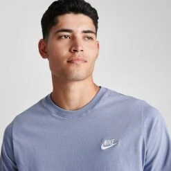 Nike Sportswear Club T-Shirt Ashen Slate - AR4997 493 -Deals Adidas Store AR4997 493 M5