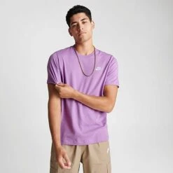 Nike Sportswear Club T-Shirt Violet Shock - AR4997 591 -Deals Adidas Store AR4997 591 M3
