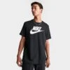 Men's Nike Sportswear Icon Futura T-Shirt Black/White - AR5004 010 1 Men's Nike Sportswear Icon Futura T-Shirt Black/White - AR5004 010 -Deals Adidas Store AR5004 010 M1