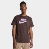 Men's Nike Sportswear Icon Futura T-Shirt Earth - AR5004 231 -Deals Adidas Store AR5004 231 M1
