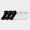 Adidas Originals Trefoil Casual Cushioned No-Show Socks (6-Pack) Black/White - BH6435 WBK -Deals Adidas Store BH6435 WBK P1