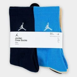Nike Youth Jordan Everyday Essentials Crew Socks (6-Pack) Carbon Grey/White/University Blue - BJ0583 695 -Deals Adidas Store BJ0583 695 P4
