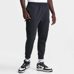 Men's Nike Sportswear Club Fleece Cargo Jogger Pants Black/Black/White - CD3129 010 9 Men's Nike Sportswear Club Fleece Cargo Jogger Pants Black/Black/White - CD3129 010 -Deals Adidas Store CD3129 010 M3