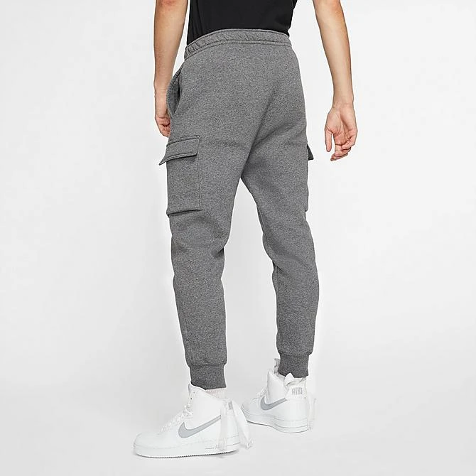 Men's Nike Sportswear Club Fleece Cargo Jogger Pants Charcoal Heather/Anthracite/White - CD3129 071 4 Men's Nike Sportswear Club Fleece Cargo Jogger Pants Charcoal Heather/Anthracite/White - CD3129 071 - Image 2