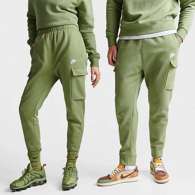 Men's Nike Sportswear Club Fleece Cargo Jogger Pants Alligator/Alligator/White - CD3129 334 3 Men's Nike Sportswear Club Fleece Cargo Jogger Pants Alligator/Alligator/White - CD3129 334
