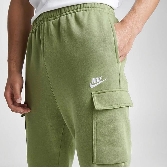 Men's Nike Sportswear Club Fleece Cargo Jogger Pants Alligator/Alligator/White - CD3129 334 7 Men's Nike Sportswear Club Fleece Cargo Jogger Pants Alligator/Alligator/White - CD3129 334 - Image 5