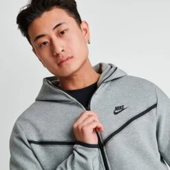 Men's Nike Sportswear Tech Fleece Taped Full-Zip Hoodie Dark Grey Heather/Black - CU4489 063 12 Men's Nike Sportswear Tech Fleece Taped Full-Zip Hoodie Dark Grey Heather/Black - CU4489 063 -Deals Adidas Store CU4489 063 M5