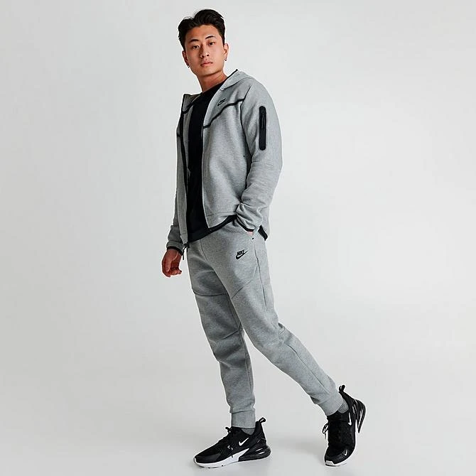 Nike Tech Fleece Taped Jogger Pants Dark Grey Heather/Black - CU4495 063 4 Nike Tech Fleece Taped Jogger Pants Dark Grey Heather/Black - CU4495 063 - Image 2