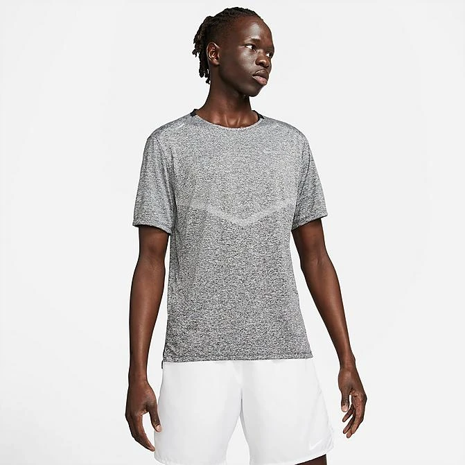 Men's Nike Dri-FIT Rise 365 Running T-Shirt Black/Black/Heather/Reflective Silver - CZ9184 011 3 Men's Nike Dri-FIT Rise 365 Running T-Shirt Black/Black/Heather/Reflective Silver - CZ9184 011