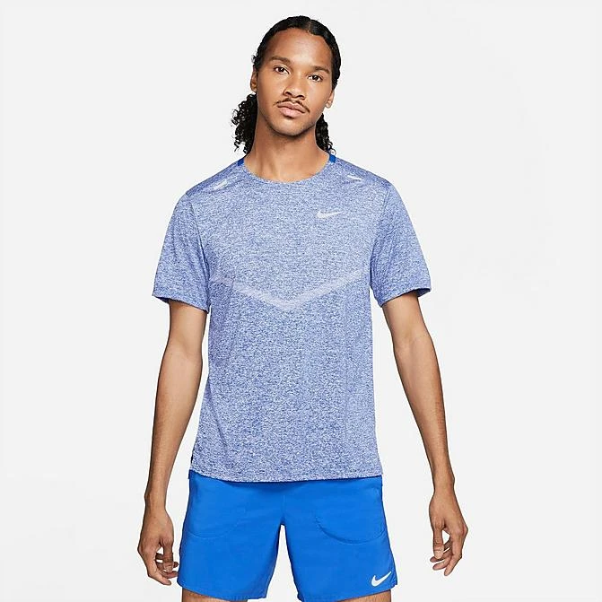 Men's Nike Dri-FIT Rise 365 Running T-Shirt Game Royal/Heather/Reflective Silver - CZ9184 482 3 Men's Nike Dri-FIT Rise 365 Running T-Shirt Game Royal/Heather/Reflective Silver - CZ9184 482