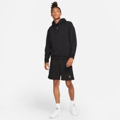 Men's NikeCourt Fleece Tennis Hoodie Black - DA5711 010 -Deals Adidas Store DA5711 010 M3