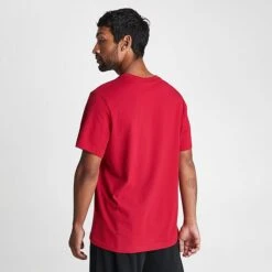 Nike Men's Jordan Jumpman Embroidered Logo T-Shirt Gym Red/Black - DC7485 687 -Deals Adidas Store DC7485 687 M4