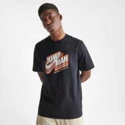 Nike Men's Jordan Jumpman World Champs Graphic T-Shirt Black/Metallic Gold - DC9773 010 -Deals Adidas Store DC9773 010 M3