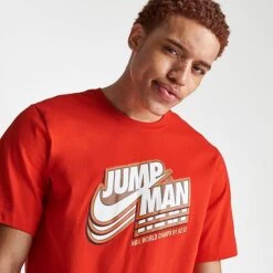 Nike Men's Jordan Jumpman World Champs Graphic T-Shirt Chile Red/Metallic Gold - DC9773 673 11 Nike Men's Jordan Jumpman World Champs Graphic T-Shirt Chile Red/Metallic Gold - DC9773 673 -Deals Adidas Store DC9773 673 M5
