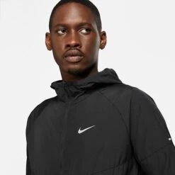Men's Nike Repel Miler Running Jacket Black/Black/Reflective Silver - DD4746 010 -Deals Adidas Store DD4746 010 M4