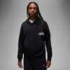 Nike Men's Jordan Essentials Flight Graphic Fleece Pullover Hoodie Black/Fire Red - DQ7505 011 1 Nike Men's Jordan Essentials Flight Graphic Fleece Pullover Hoodie Black/Fire Red - DQ7505 011 -Deals Adidas Store DQ7505 011 M1