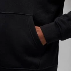 Nike Men's Jordan Essentials Flight Graphic Fleece Pullover Hoodie Black/Fire Red - DQ7505 011 -Deals Adidas Store DQ7505 011 M5