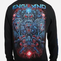 Men's Nike England Soccer Graphic Long-Sleeve T-Shirt Black - DQ8607 010 -Deals Adidas Store DQ8607 010 M5