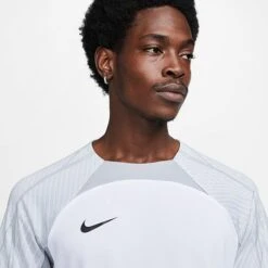 Men's Nike Dri-FIT Strike Short-Sleeve Knit Soccer Top White/Wolf Grey/Black - DV9237 100 -Deals Adidas Store DV9237 100 M4