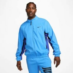 Men's Nike DNA '96 Woven Basketball Jacket Light Photo Blue/Game Royal/Black/Black - DV9442 435