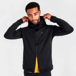 Nike Men's Jordan Dri-FIT Sport Performance Fleece Full-Zip Hoodie Black/Black - DV9783 010 10 Nike Men's Jordan Dri-FIT Sport Performance Fleece Full-Zip Hoodie Black/Black - DV9783 010 -Deals Adidas Store DV9783 010 M3
