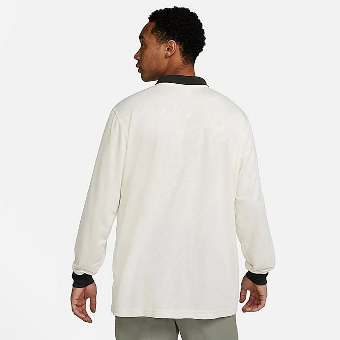 Men's Nike Sportswear SwooshTrax Graphic Long-Sleeve Collared Top Phantom/Black/Bright Crimson - DX0048 030 4 Men's Nike Sportswear SwooshTrax Graphic Long-Sleeve Collared Top Phantom/Black/Bright Crimson - DX0048 030 - Image 2