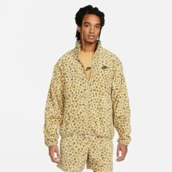 Men's Nike Club Fleece+ Dot Futura Full-Zip Jacket Team Gold/Neutral Olive/Neutral Olive/Black - DX0531 783