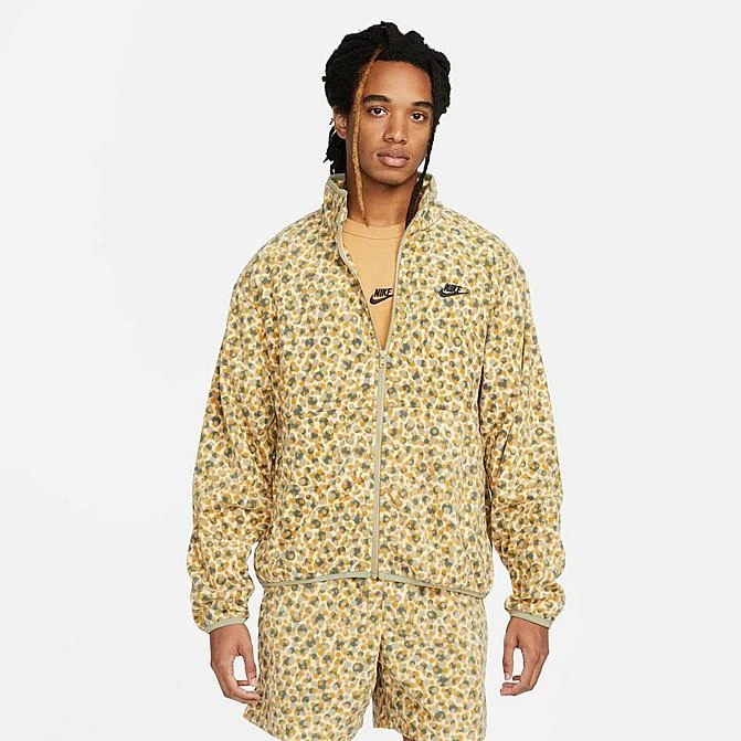 Men's Nike Club Fleece+ Dot Futura Full-Zip Jacket Team Gold/Neutral Olive/Neutral Olive/Black - DX0531 783 3 Men's Nike Club Fleece+ Dot Futura Full-Zip Jacket Team Gold/Neutral Olive/Neutral Olive/Black - DX0531 783