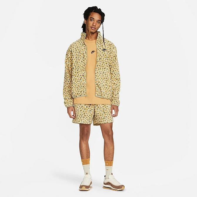 Men's Nike Club Fleece+ Dot Futura Full-Zip Jacket Team Gold/Neutral Olive/Neutral Olive/Black - DX0531 783 4 Men's Nike Club Fleece+ Dot Futura Full-Zip Jacket Team Gold/Neutral Olive/Neutral Olive/Black - DX0531 783 - Image 2