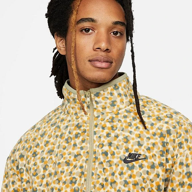 Men's Nike Club Fleece+ Dot Futura Full-Zip Jacket Team Gold/Neutral Olive/Neutral Olive/Black - DX0531 783 6 Men's Nike Club Fleece+ Dot Futura Full-Zip Jacket Team Gold/Neutral Olive/Neutral Olive/Black - DX0531 783 - Image 4