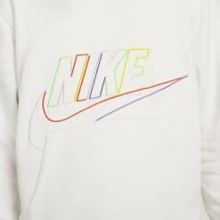 Men's Nike Club Fleece+ Futura Fleece Pullover Hoodie Phantom - DX0541 030 -Deals Adidas Store DX0541 030 M5