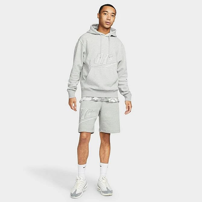 Men's Nike Club Fleece+ Futura Fleece Pullover Hoodie Dark Grey Heather - DX0541 063 4 Men's Nike Club Fleece+ Futura Fleece Pullover Hoodie Dark Grey Heather - DX0541 063 - Image 2