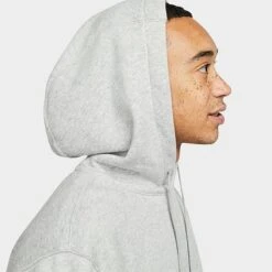 Men's Nike Club Fleece+ Futura Fleece Pullover Hoodie Dark Grey Heather - DX0541 063 12 Men's Nike Club Fleece+ Futura Fleece Pullover Hoodie Dark Grey Heather - DX0541 063 -Deals Adidas Store DX0541 063 M5