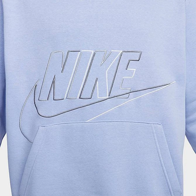 Men's Nike Club Fleece+ Futura Fleece Pullover Hoodie Cobalt Bliss - DX0541 479 7 Men's Nike Club Fleece+ Futura Fleece Pullover Hoodie Cobalt Bliss - DX0541 479 - Image 5