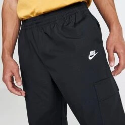 Men's Nike Club Woven Cargo Trouser Pants Black/White - DX0613 010 12 Men's Nike Club Woven Cargo Trouser Pants Black/White - DX0613 010 -Deals Adidas Store DX0613 010 M5